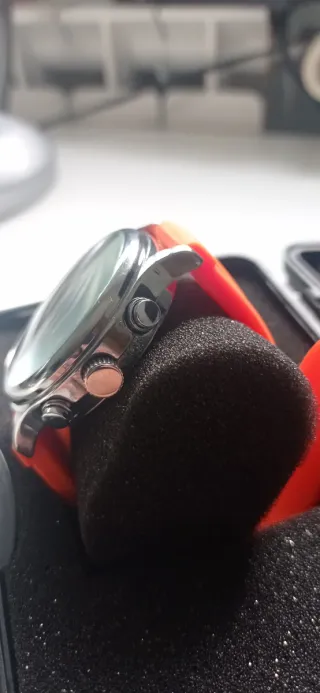 Reloj Phantom Cronógrafo Estilo Años 70s Naranja