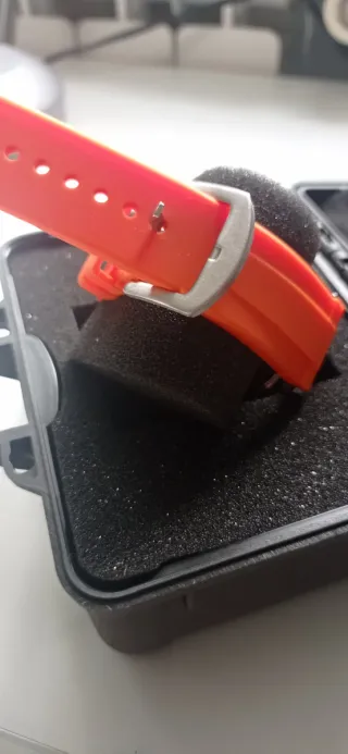 Reloj Phantom Cronógrafo Estilo Años 70s Naranja