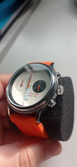 Reloj Phantom Cronógrafo Estilo Años 70s Naranja