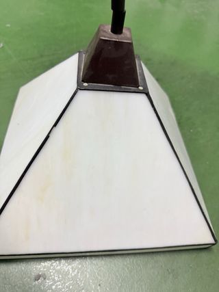 Lámpara de techo de cristal y metal