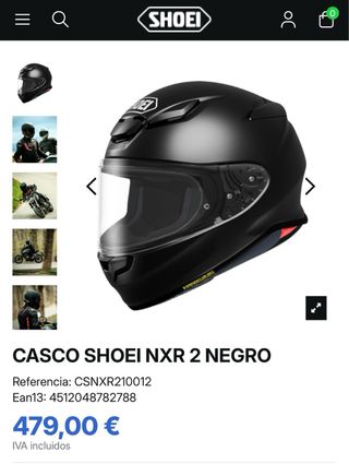 Casco Moto SHOEI NXR 2 Negro Mate XS