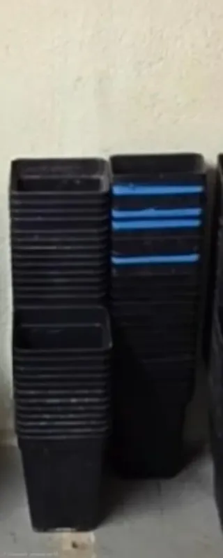 Macetas (55 unds) Plástico Negro 6L