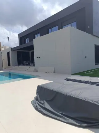 Hormigón impreso piscinas obra