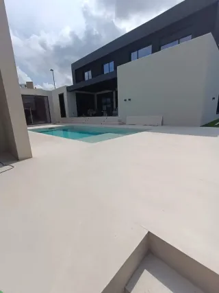 Hormigón impreso piscinas obra