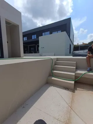 Hormigón impreso piscinas obra