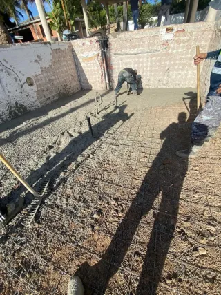 Hormigón impreso piscinas obra