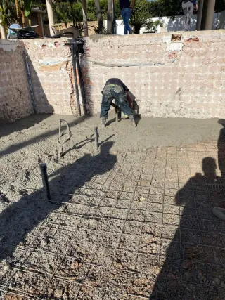 Hormigón impreso piscinas obra