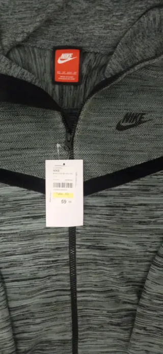 Chaqueta Nike Tech Fleece Gris/Negra Talla XS