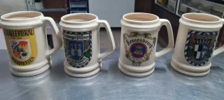 Jarras de cerveza de cerámica - Set de 4