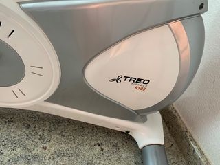 Bicicleta Estática Blanca y Gris