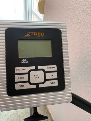 Bicicleta Estática Blanca y Gris