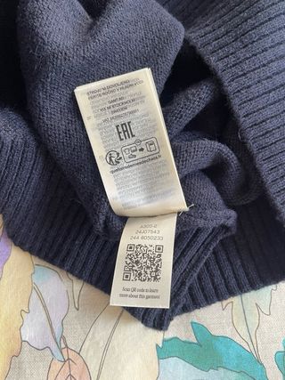 Jersey “GANT” de lana cuello cisne XL , azulmarino