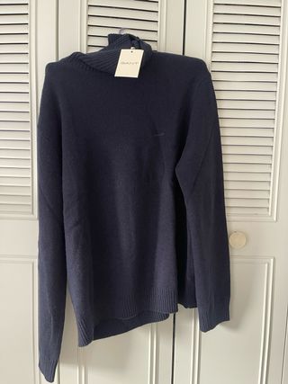 Jersey “GANT” de lana cuello cisne XL , azulmarino