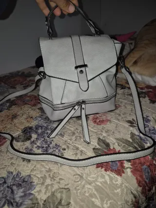 Borsa 3 in 1 grigio/bianco