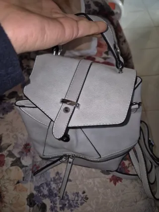 Borsa 3 in 1 grigio/bianco