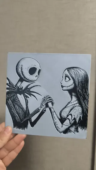 Cuadro 3D Jack y Sally Pesadilla antes de Navidad