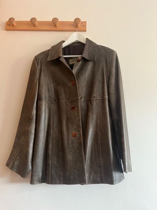 Chaqueta de piel marrón Talla 40-42