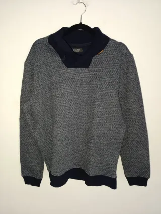 Jersey Zara Hombre Azul Grisáceo