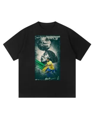 Camiseta Negra con Ronaldinho