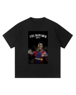 Camiseta Negra con Ronaldinho