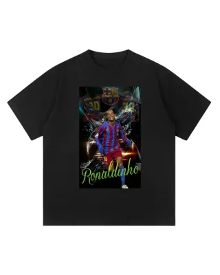 Camiseta Negra con Ronaldinho