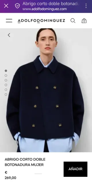 Chaqueta Adolfo Domínguez Lana Talla M