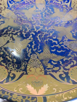 Precioso plato marroquí azul y dorado