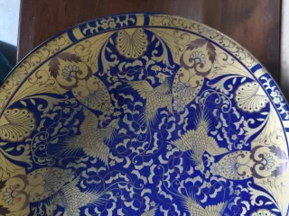 Precioso plato marroquí azul y dorado