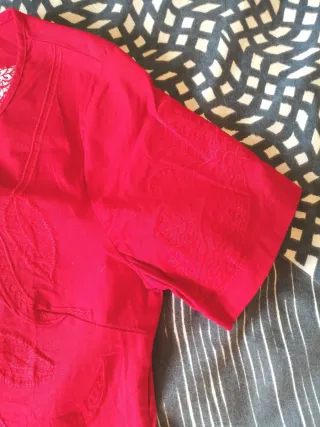 Túnica oriental roja talla única