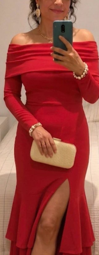 Vestido Miphai Rojo/burdeos Talla M