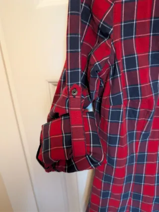 Camisa cuadros roja y azul