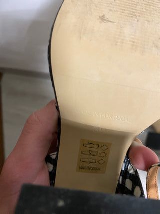 Scarpe con tacco fantasia quadretti