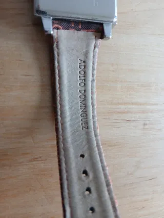 Reloj Adolfo Dominguez Cuadrado Negro Rosa Teja