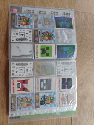 Cartas - Cromos Minecraft en Álbum Archivador