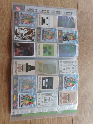 Cartas - Cromos Minecraft en Álbum Archivador
