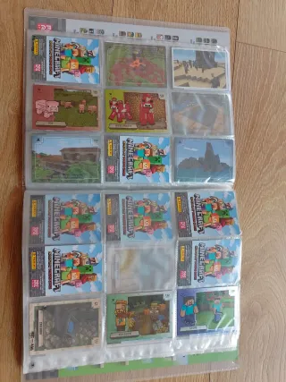 Cartas - Cromos Minecraft en Álbum Archivador
