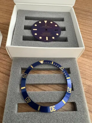 Esfera y Bisel Rolex Submariner Azul Dorado