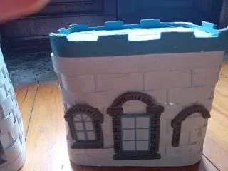 2 Cajas de mimbre estilo casita