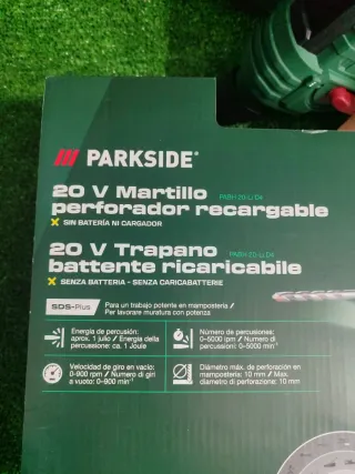 Martillo perforador Parkside 20V