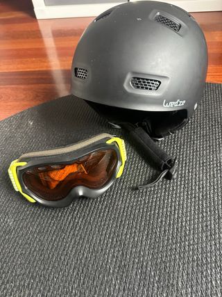Casco y gafas de nieve Wedze