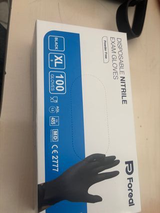 Guanti Nitrile Esame XL Neri 100pz