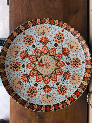 Plato decorativo porcelana antiguo