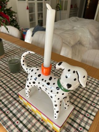 Portavelas Dalmata Cerámica 26cm