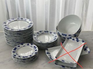 Vajilla Porcelana Vista Alegre Flores Azules