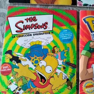 4 Álbumes de Cromos Disney y Pokémon de los 90.