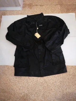 Giacca uomo nera impermeabile taglia XL