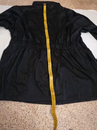 Giacca uomo nera impermeabile taglia XL