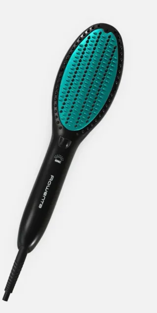 Cepillo alisador Rowenta negro y turquesa