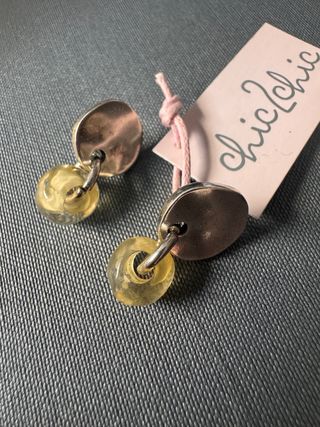 Pendientes Chic Chic Plata y Amarillo