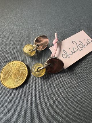 Pendientes Chic Chic Plata y Amarillo